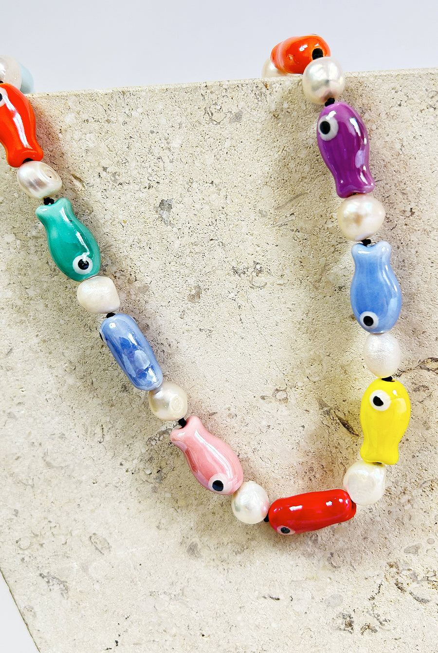 Collar Peces y Perlas