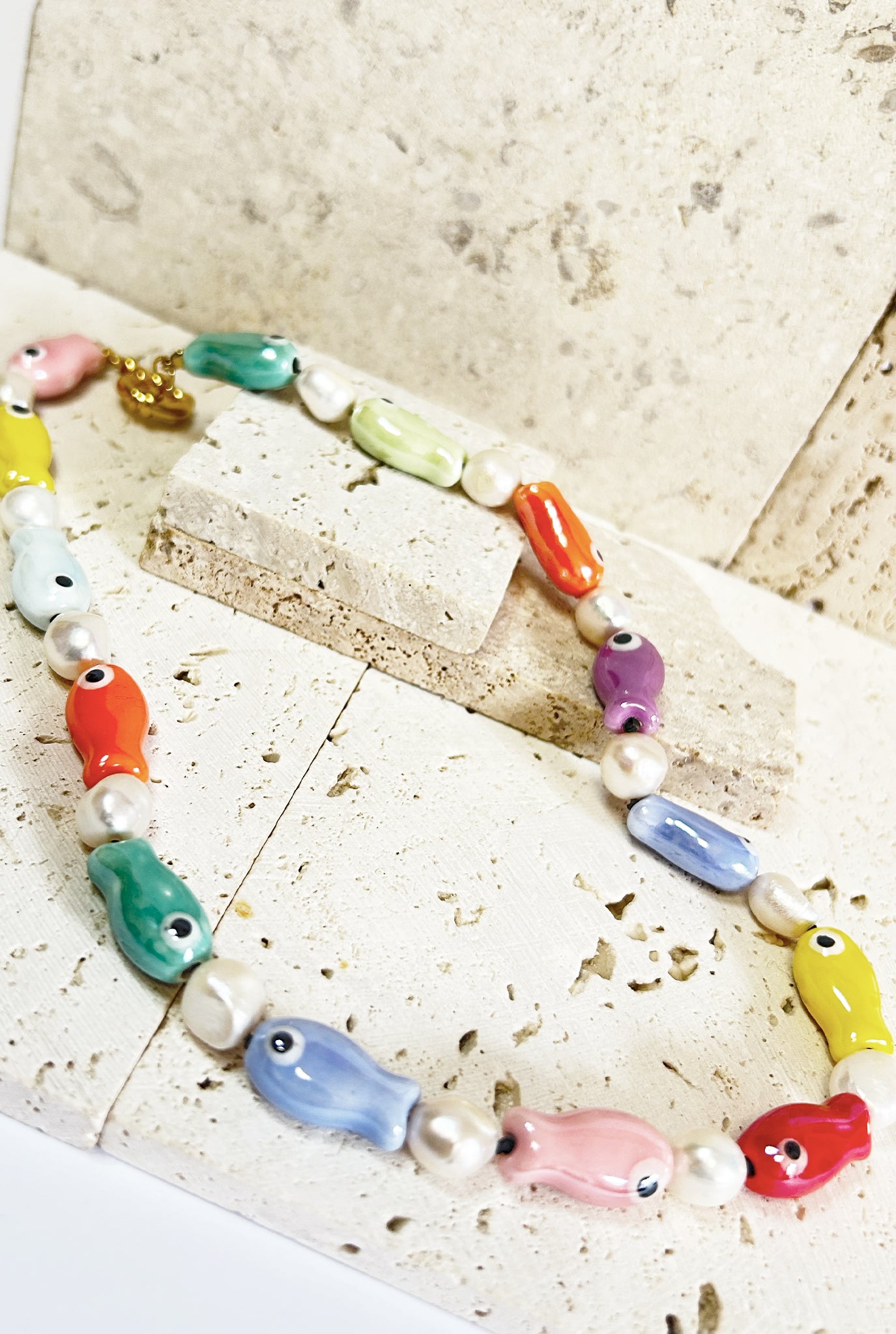 Collar Peces y Perlas